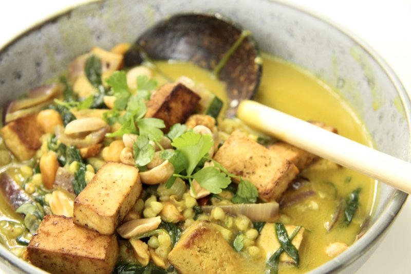 Vegan Curry Low Carb Mit Gebratenem Tofu Twinfit